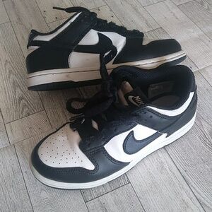 Nike Dunk Low Black & White Kids Size 13